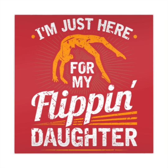 Discover Mens Im Just Here For My Flippin Daughter Gymnastics Dad Mahjong Mats