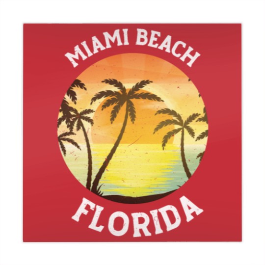 Discover Vintage Miami Beach Florida Retro 70s 80s Travel Mahjong Mats