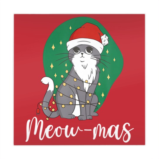 Discover Meow-Mas Cat Christmas Kitten Animal Christmas Tre Mahjong Mats