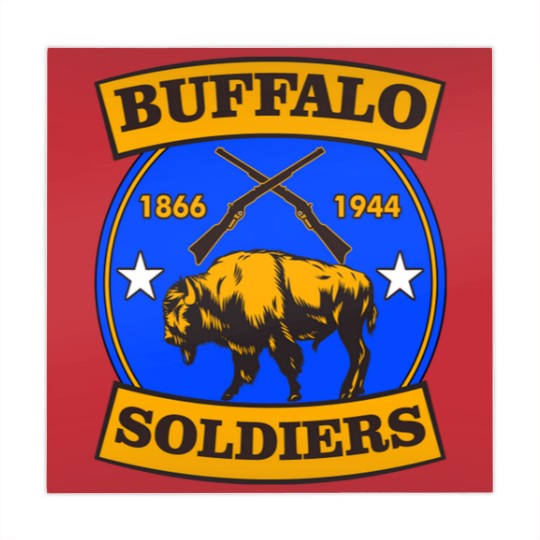 Discover Buffalo Soldiers T-ShirtBUFFALO SOLDIERS REGIMENT LOGO T-Shirt_by theanomalius_merch_ Mahjong Mats