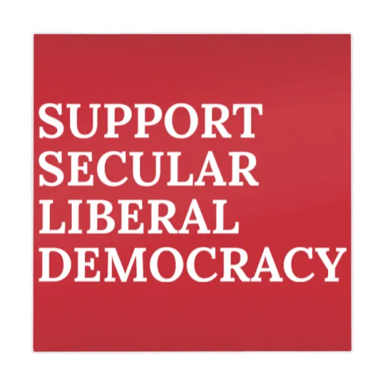 Discover Text: Support Secular Liberal Democracy (white) Mahjong Mats