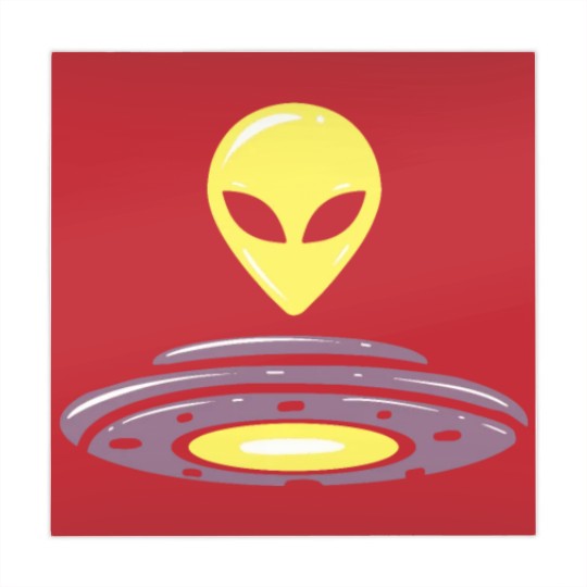 Discover Alien UFO motif alien head saucer design Mahjong Mats