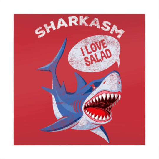 Discover Sarcastic Shark Humor Meat Lover Marine Biology Mahjong Mats