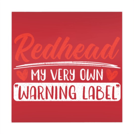 Discover Redhead My Very Own Warning Label Red Hair Irish Mahjong Mats