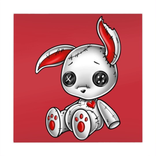 Discover Goth Bunny Cute Gothic White Bunny Mahjong Mats