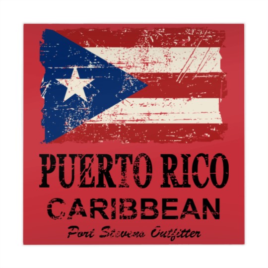 Discover Puerto Rico Flag - Vintage Look Mahjong Mats
