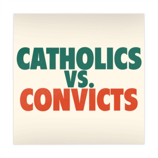 Discover Catholics Vs. Convicts Retro 1988 Football Game Mahjong Mats