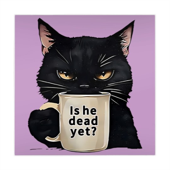 Discover Is He Dead Yet Black Cat Mahjong Mats, Dark Humor Graphic, Anti Trump Protest Mahjong Mats