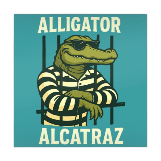 Discover Alligator Alcatraz Mahjong Mats Comfort Colors, Funny Gator Mahjong Mats, Retro Unisex Graphic Mahjong Mats