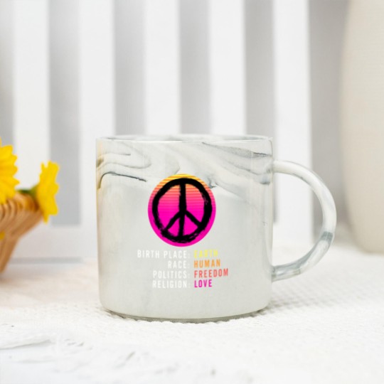 Discover Birthplace Earth-Race Human-Equality Marble Mugs
