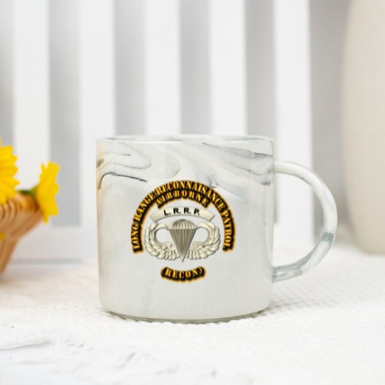 Discover Airborne Badge - LRRP - Veteran - Marble Mugs