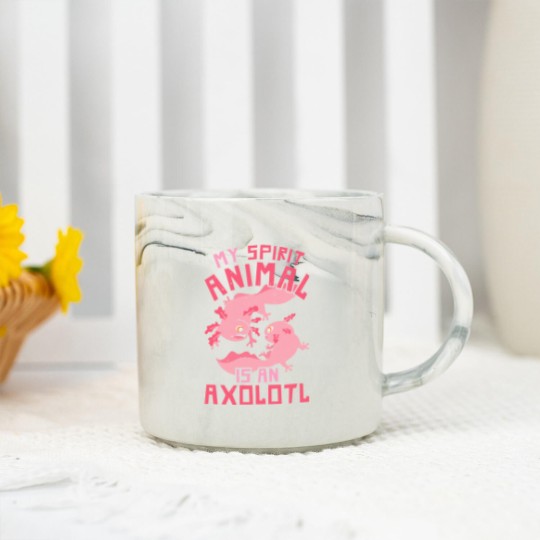 Discover Axolotl Mexican Salamander Pet My Spirit Animal Is An Axolotl Marble Mugs