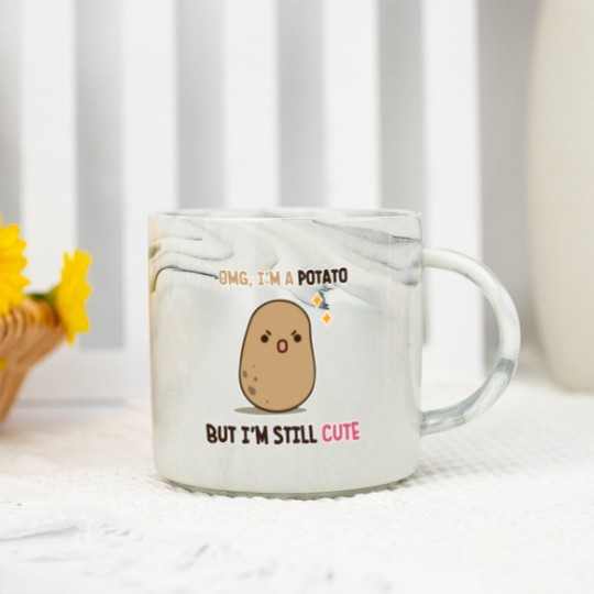 Discover Cute potato is cute - Potato - Marble Mugs