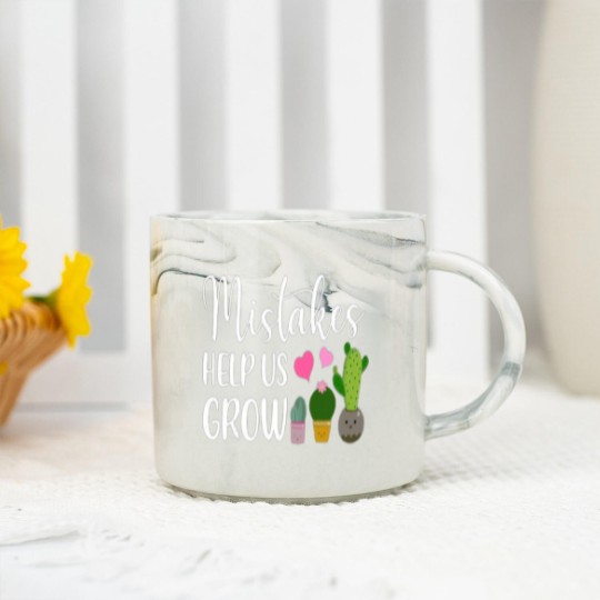 Discover Mistakes Help Us Grow For Teacher and Student Marble Mugs