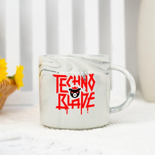 Discover Technoblade Pig Marble Mugs, RIP Technoblade Marble Mugs, Technoblade Never Dies Marble Mugs