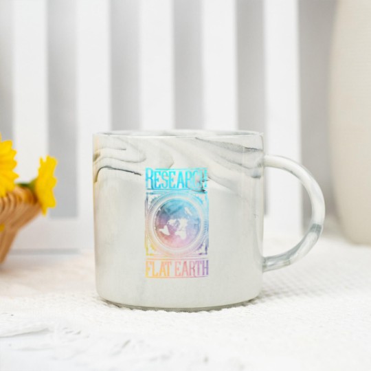 Discover Research Flat Earth #FlatEarth Marble Mugs