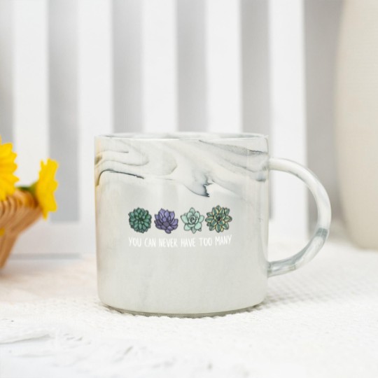 Discover You can never have too many succulents Marble Mugs