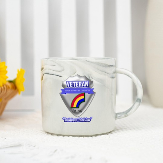 Discover Veteran 42nd Infantry Division Marble Mugs