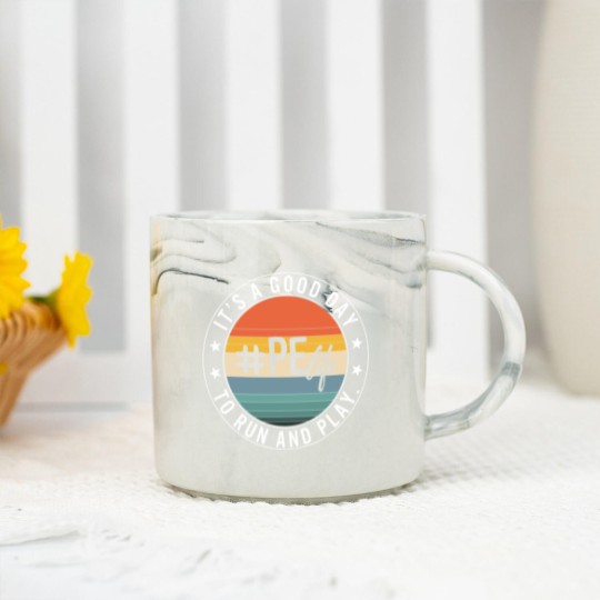 Discover Physical Education Teacher Marble Mugs, Good Day To Run Marble Mugs
