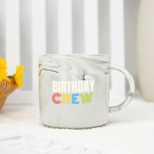 Discover Birthday Crew Marble Mugs