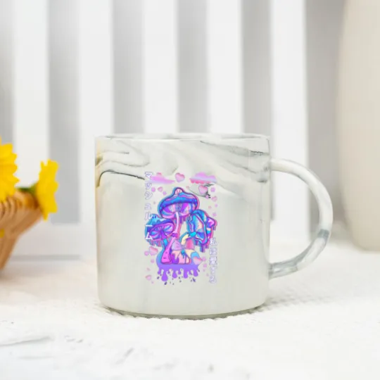 Discover Pastel Goth Mushroom Japan Kanji Marble Mugs