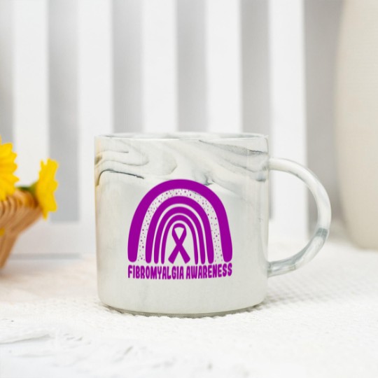 Discover Fibromyalgia Rainbow Day National Fibromyalgia Awareness Classic Marble Mugs
