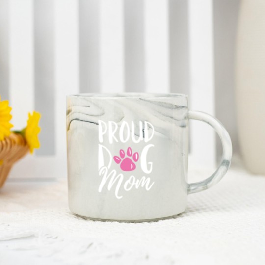 Discover Proud Dog Mom - Proud Dog Mom - Marble Mugs