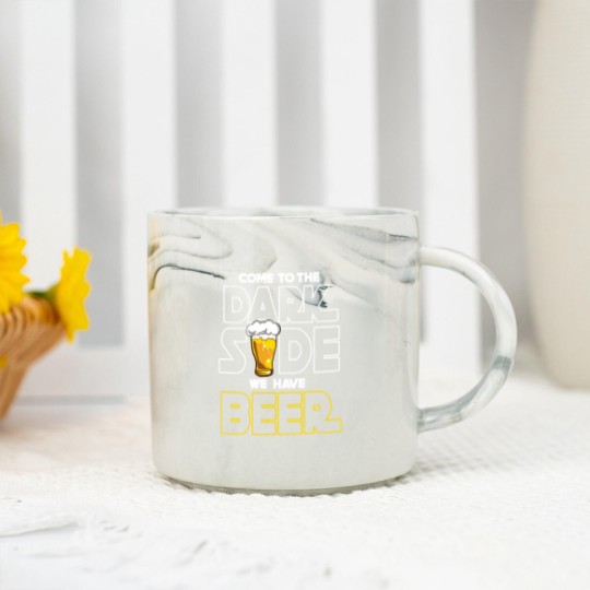 Discover Come to the dark side we have beer Marble Mugs