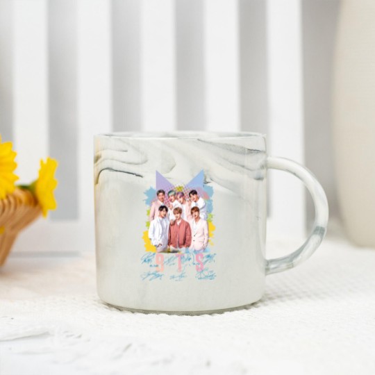 Discover Bangtan Boys Marble Mugs, Bangtan Boys Group Members signature Marble Mugs