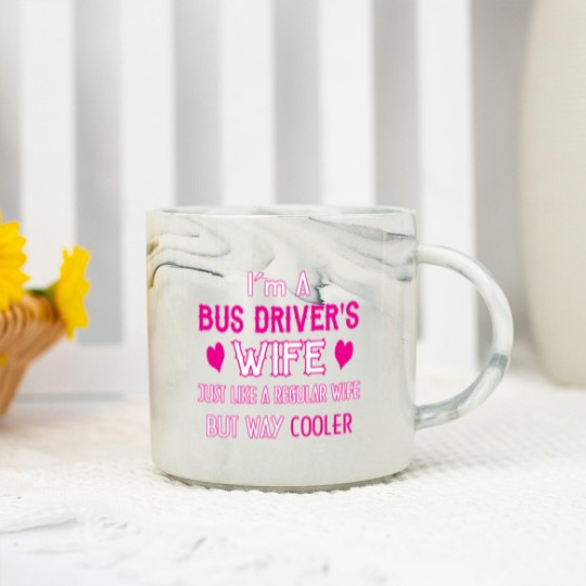 Discover Bus Driver's Wife Marble Mugs