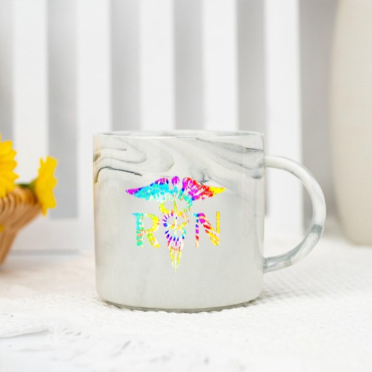 Discover Lovely Rn Registered Nurse Tie Dye Lovely Rn Registered Nurse Tie Dye Marble Mugs