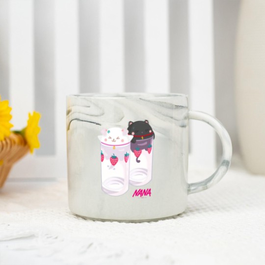 Discover Nana & Hachi - Kawaii version - Nana Anime - Marble Mugs
