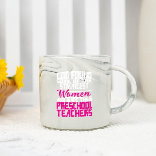 Discover Woman Preschool Teacher Gift Marble Mugs