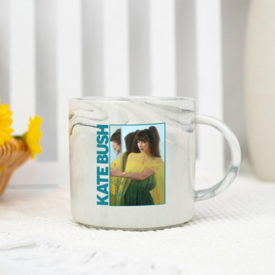 Discover Vintage Graphic Kate Bush Original Design Short Sleeve Crewneck Unisex Marble Mugs
