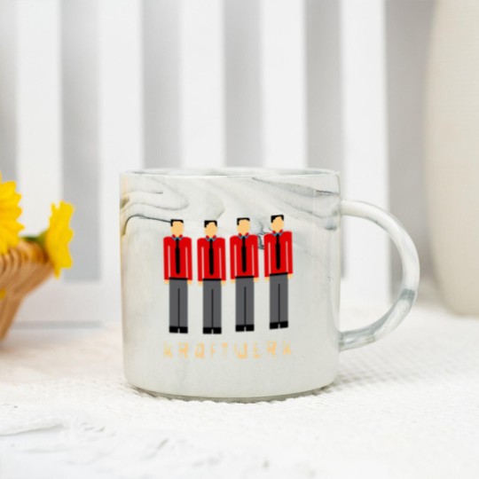 Discover Pixelated Kraftwerk Turquoise Kids Marble Mugs