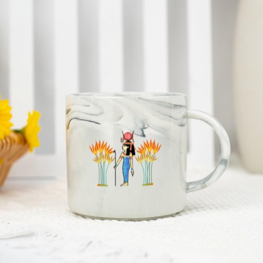 Discover Hathor goddess of love Egypt plant legendary art Marble Mugs