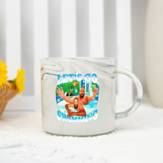 Discover Lets Go Swimming Dj Khaled Marble Mugs, Dj Khaled Funny Marble Mugs, Dj Khaled Merch