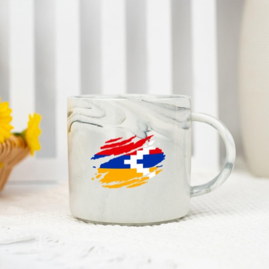 Discover Artsakh Flag Proud Artsakh Support Artsakh Strong Marble Mugs