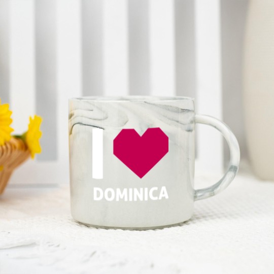 Discover I Love Dominica Marble Mugs