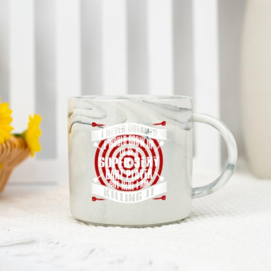 Discover Super Sexy dart player 2 Marble Mugs