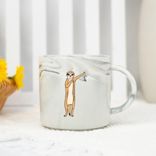 Discover Meerkat Dabbing Dabbin Dabb Dance Gift & Present Marble Mugs