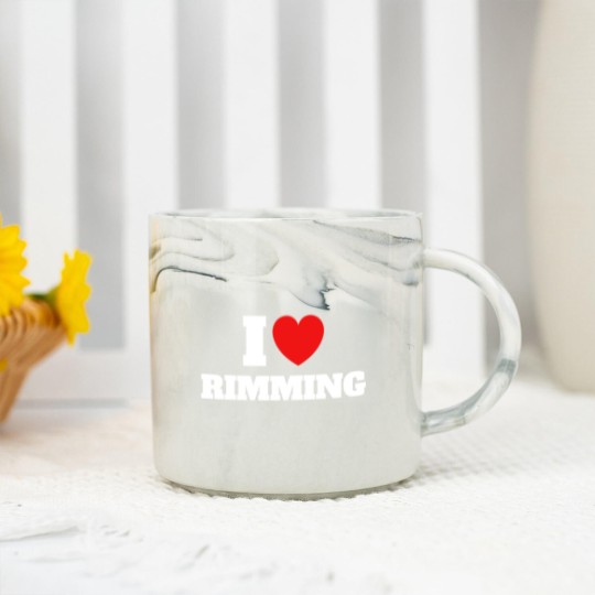 Discover I LOVE RIMMING Marble Mugs