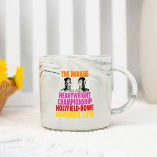 Discover Vtg Evander Holyfield Riddick Bowe Mens Boxing Marble Mugs
