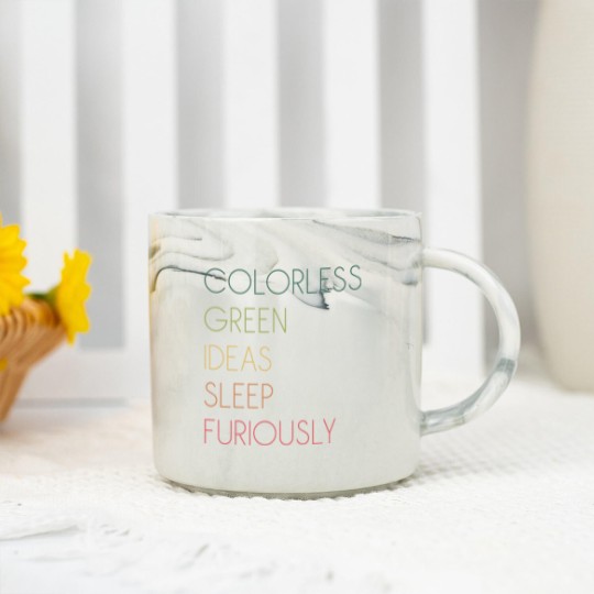 Discover Colorless Green Ideas Sleep Furiously Marble Mugs