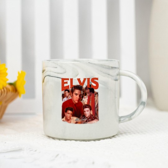 Discover Elvis Presley Music Marble Mugs, Elvis Presley Vintage Retro, Elvis Presley Singer 2023 Gift