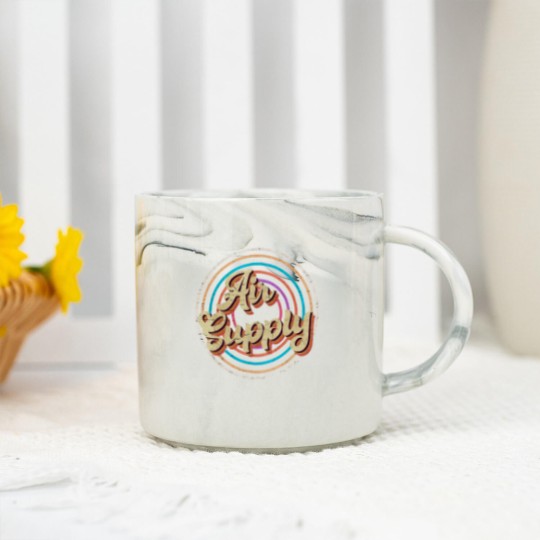 Discover vintage circle line color Air Supply Marble Mugs