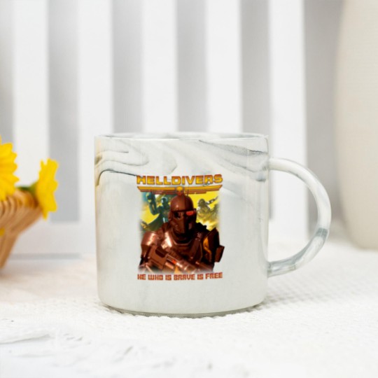 Discover Helldivers Vintage 90s Marble Mugs, Helldivers 2 Marble Mugs, Helldivers Vintage Marble Mugs