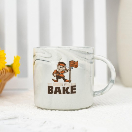 Discover Shake and Bake - Baker Mayfield - Flag Plant - Clevel nd Browns Inspired Marble Mugs