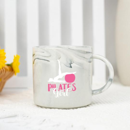 Discover Pilates Fitness Instructor Pilates Girl Pilates Workout Marble Mugs