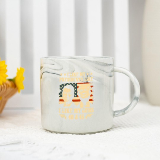 Discover I Like my Presidents Like I Like My Guns 40 45 Marble Mugs, Ronald Reagan and Donald Trump Marble Mugs